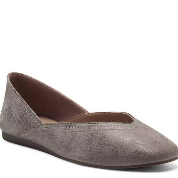 Lucky Brand Shoes - Lucky Brand | Alba Skimmer D'Orsay Flats - Metallic Pewter, Size 7